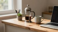 efficient organized coffee area