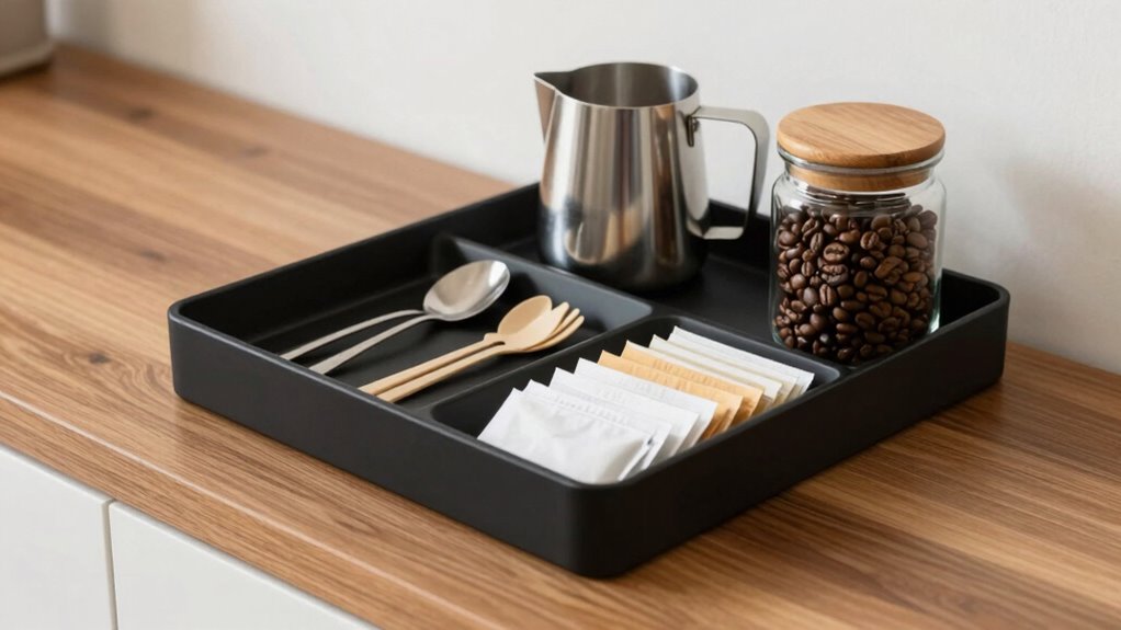 efficient organized coffee setup