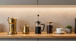 elegant coffee shelf display