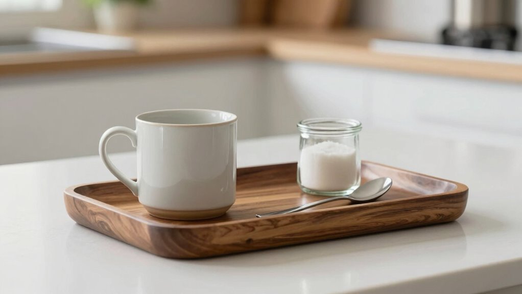 enhanced coffee tray organization