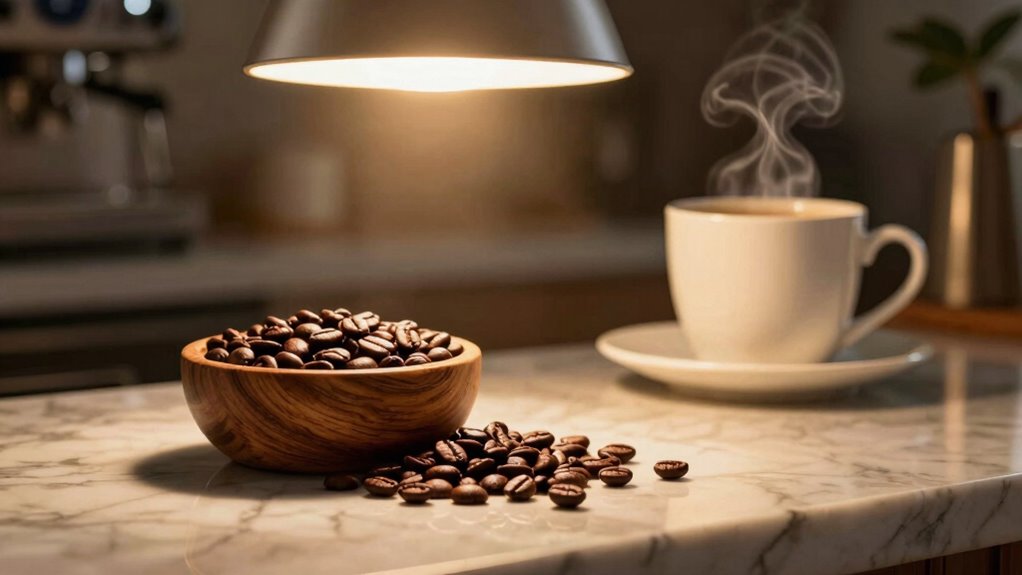 lighting enhances coffee enjoyment