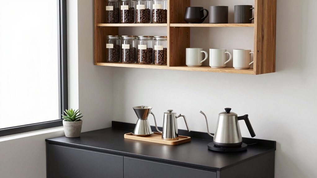 maintain a tidy coffee space