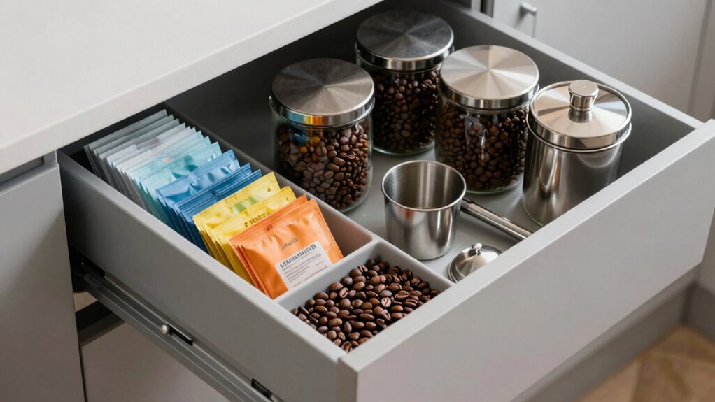 organize coffee accessories efficiently