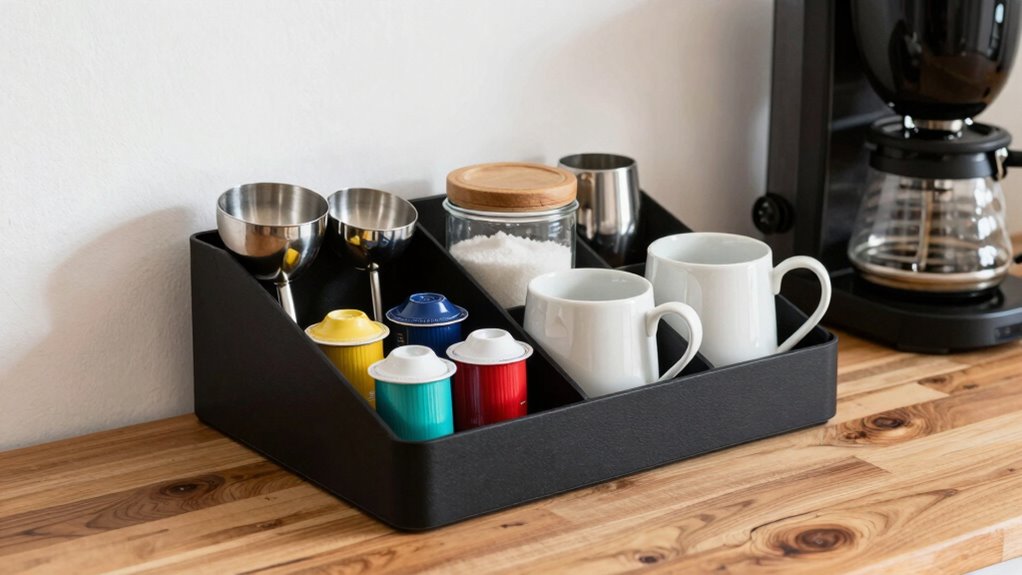 organize coffee supplies efficiently