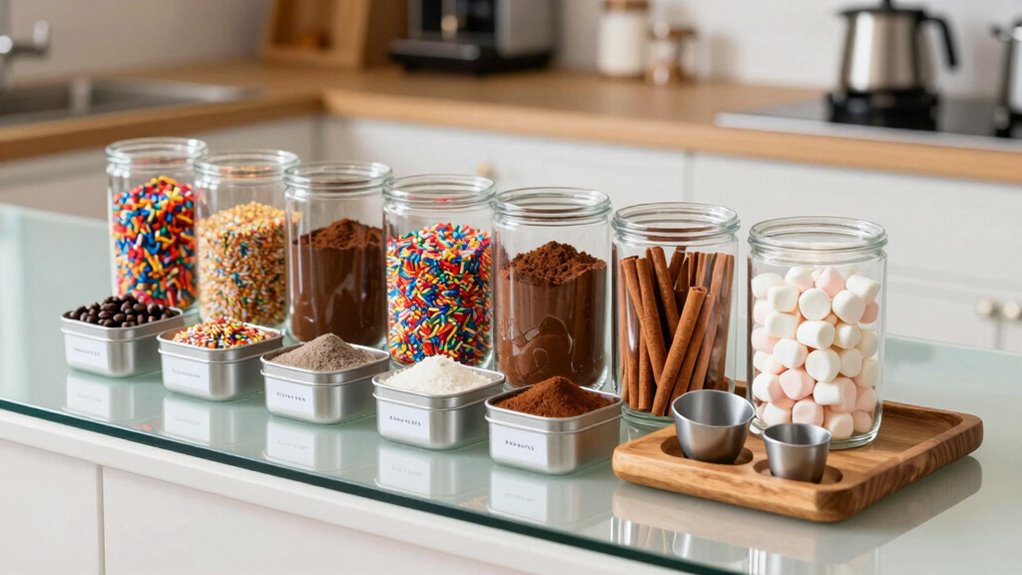 organize toppings for freshness