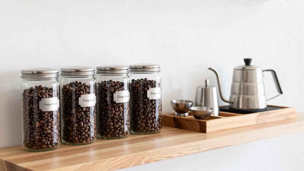 organized accessible coffee station