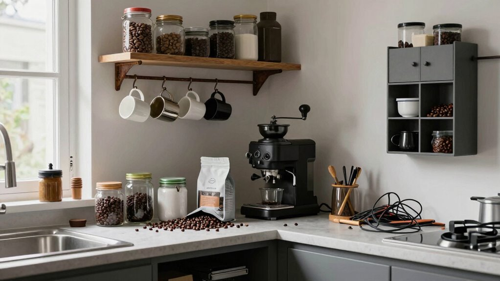 organized accessible coffee storage