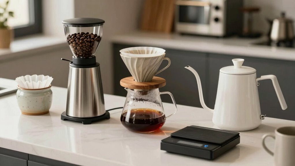 organized accessible coffee tools