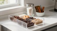 organized coffee accessory storage