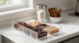 organized coffee accessory storage