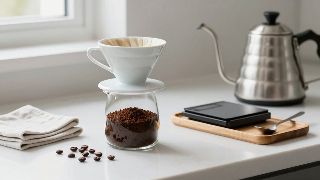 organized coffee making space
