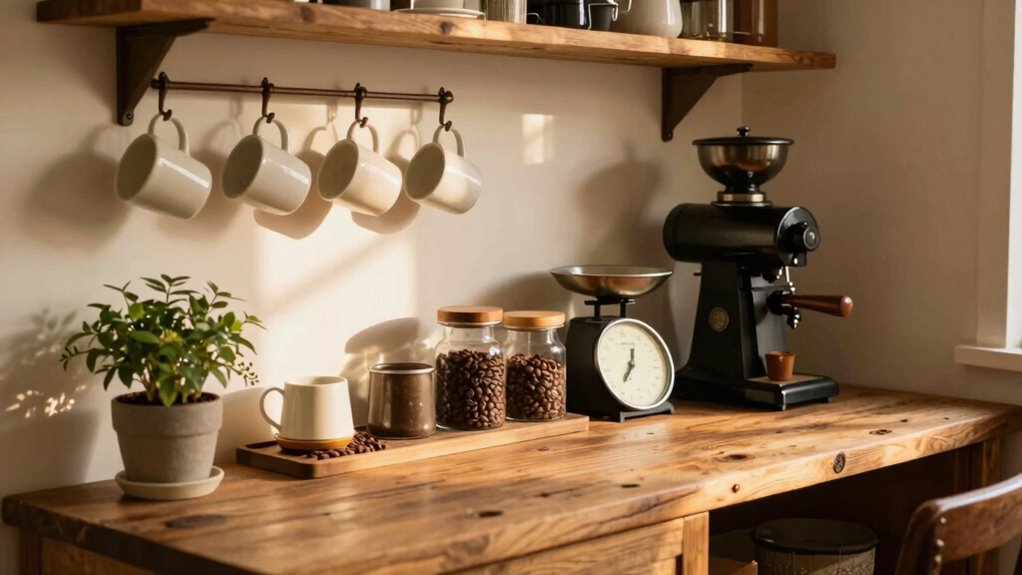 organized personalized coffee space