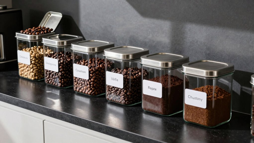 organized safe coffee storage
