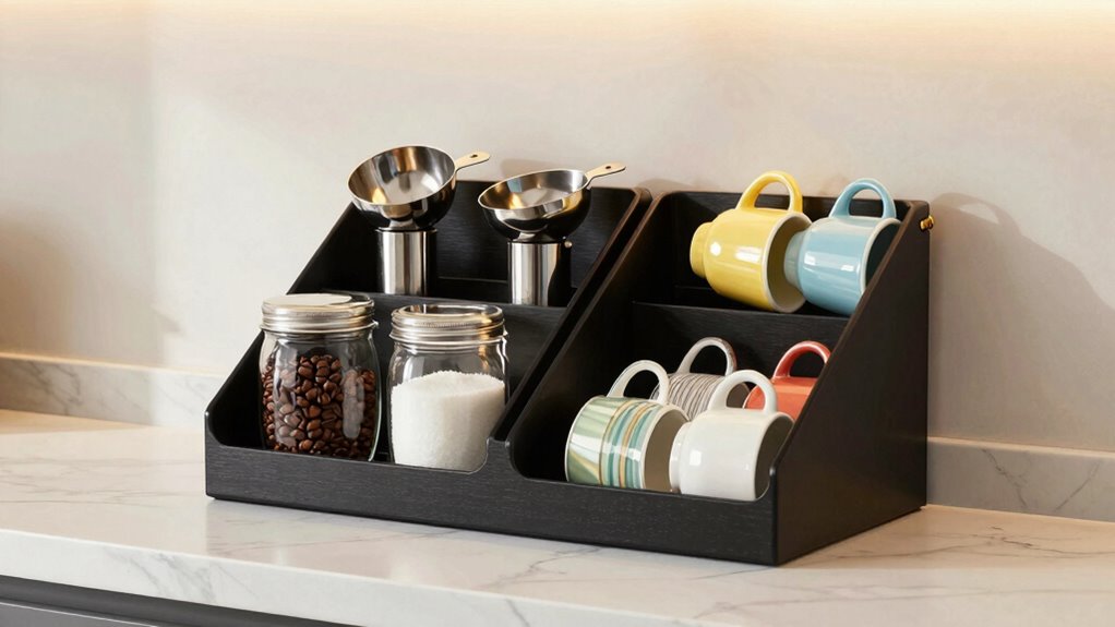 organized stylish coffee storage