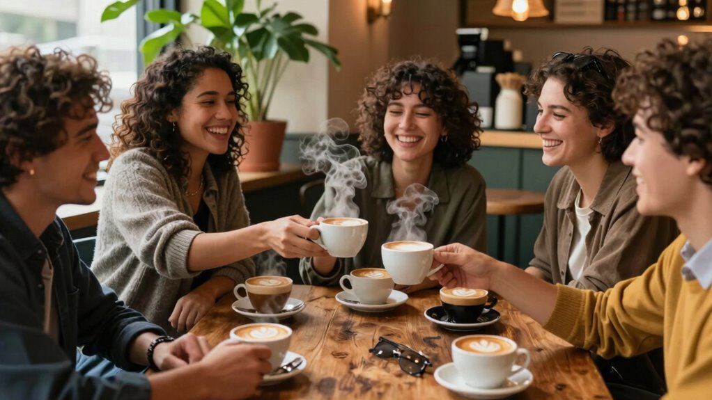 sharing coffee building bonds