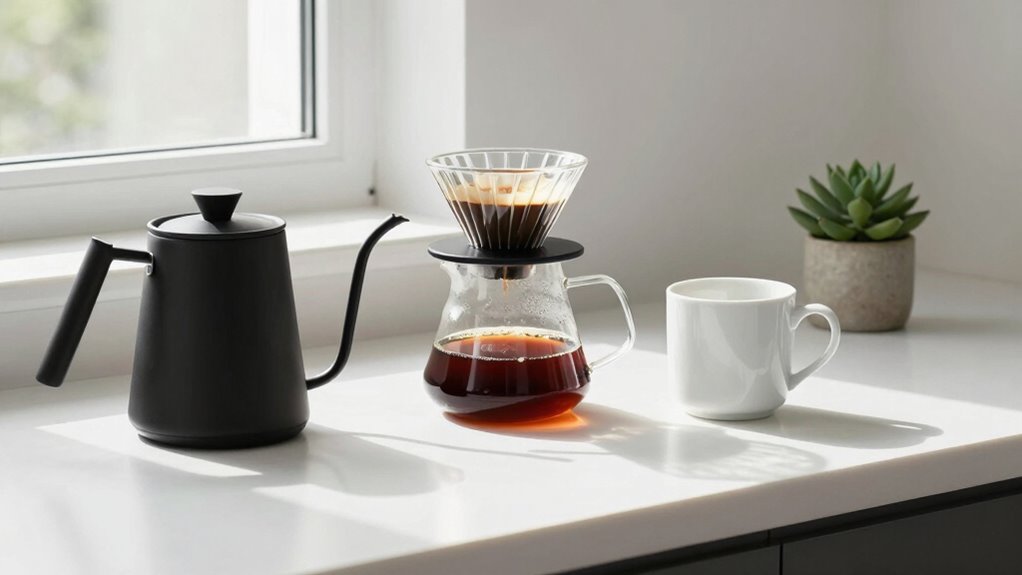 simple organized coffee station