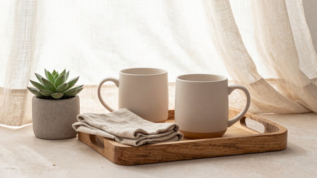 soothing colors and textures