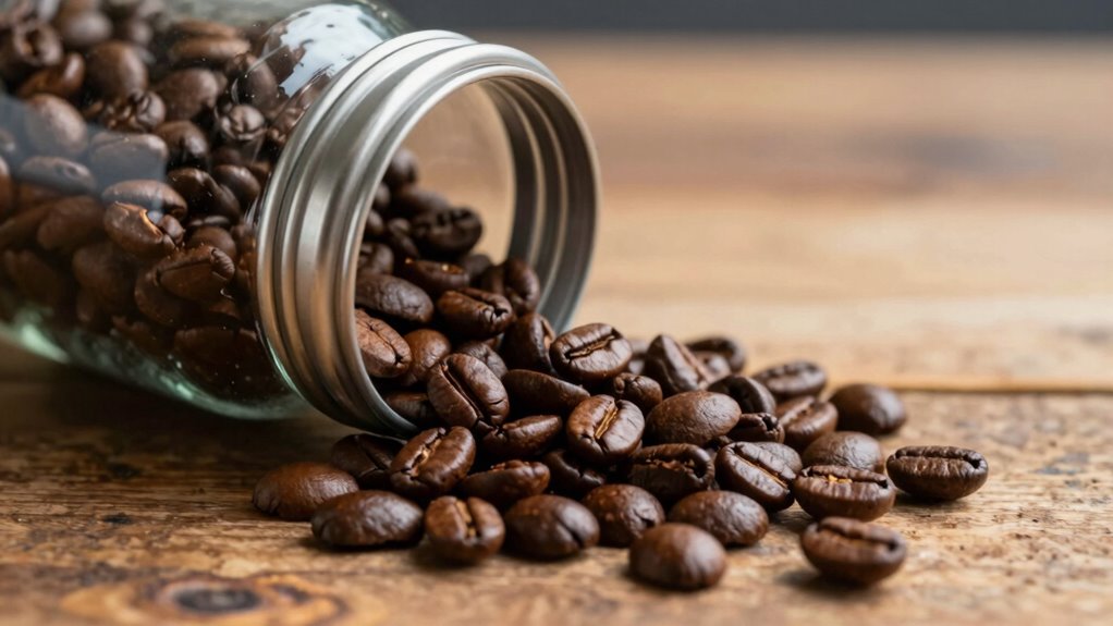 store beans in airtight dark containers