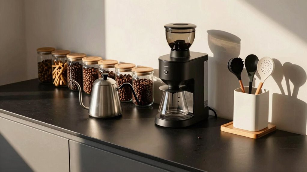 streamlined coffee station setup