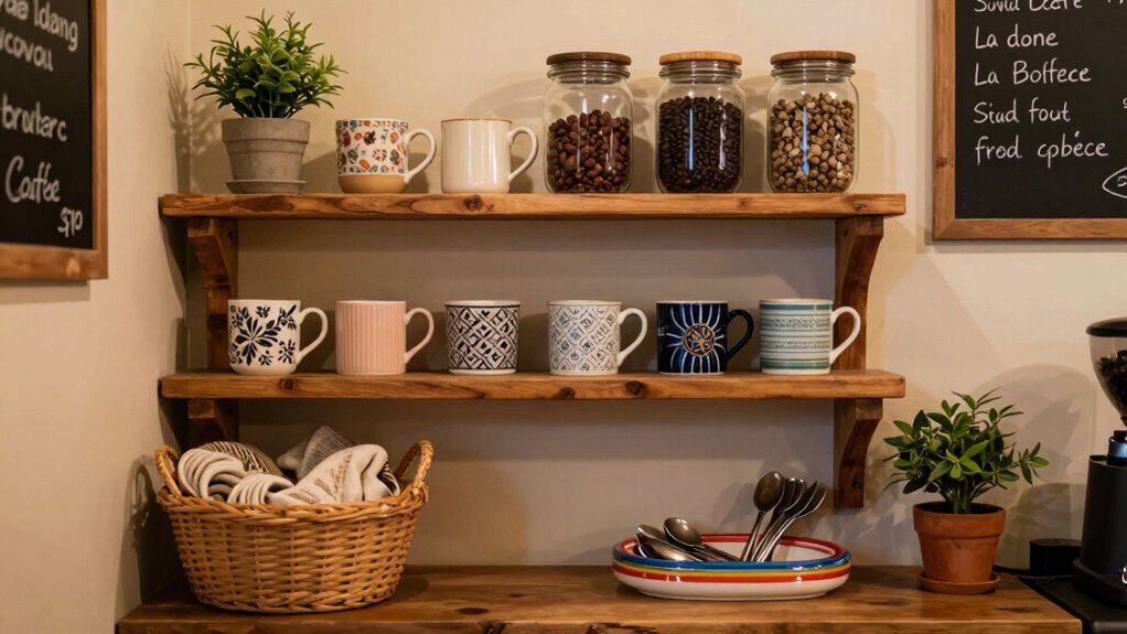 stylish coffee storage organization