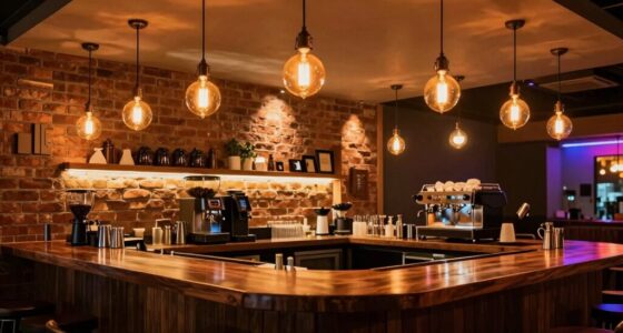 top coffee bar lighting
