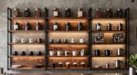 top coffee bar shelving