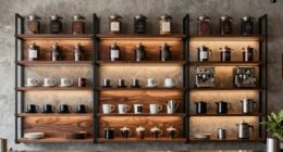 top coffee bar shelving