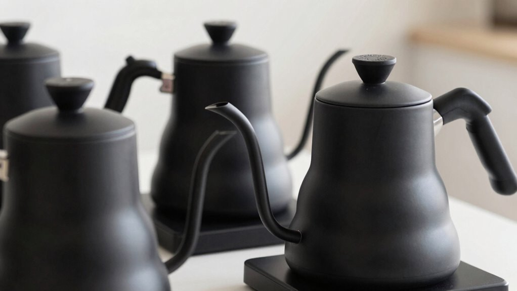 top matte black coffee kettles