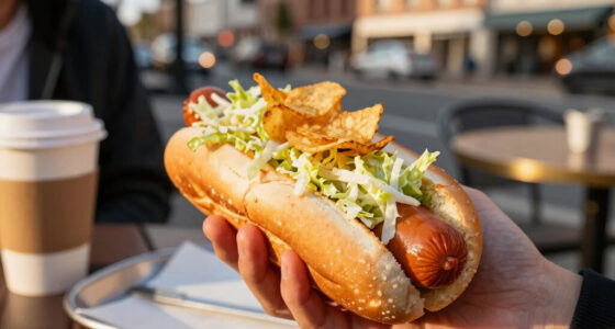 hot dogs with vinegared iceberg and potato chips
