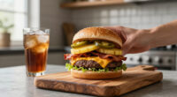 Jalapeno, Pineapple, Bacon, Smoked Pepper Jack Smash Burger.