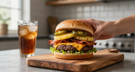 Jalapeno, Pineapple, Bacon, Smoked Pepper Jack Smash Burger.