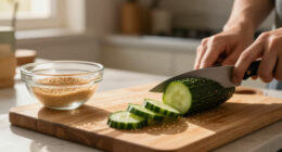 Cucumber Salad With Sesame And Rice Vinegar