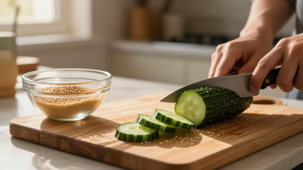 Cucumber Salad With Sesame And Rice Vinegar
