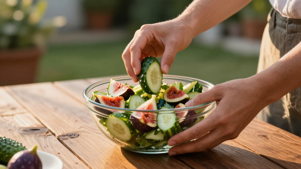 Insalata Di Cetrioli Misti E Fichi