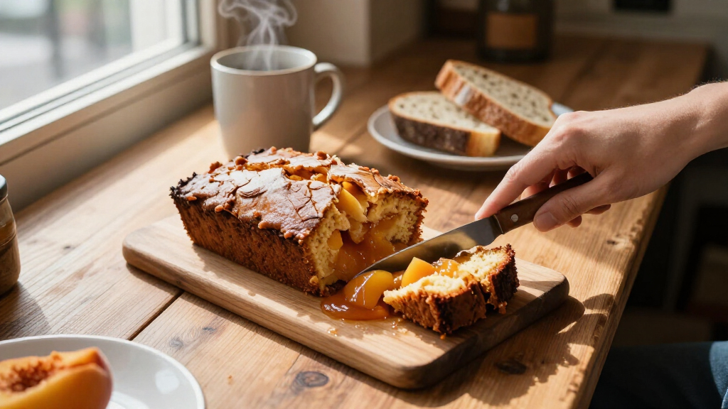 Peach Cobbler Loaf