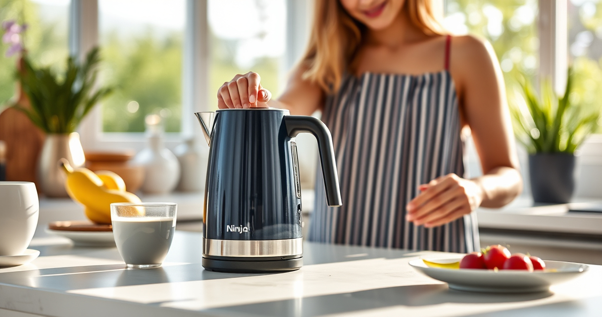 Ninja KT200BL Precision Temperature Electric Kettle: Perfect for Summer Tea Time