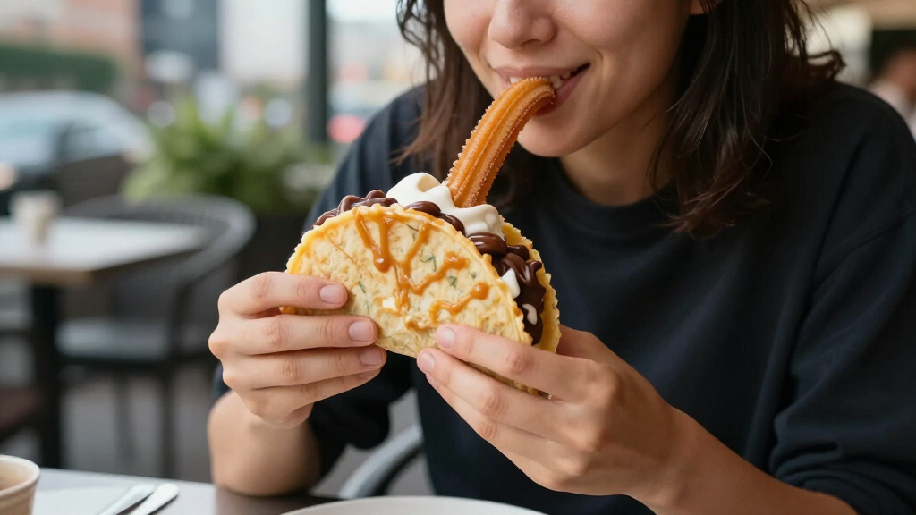 Taco Bell Churro Ice Cream Taco